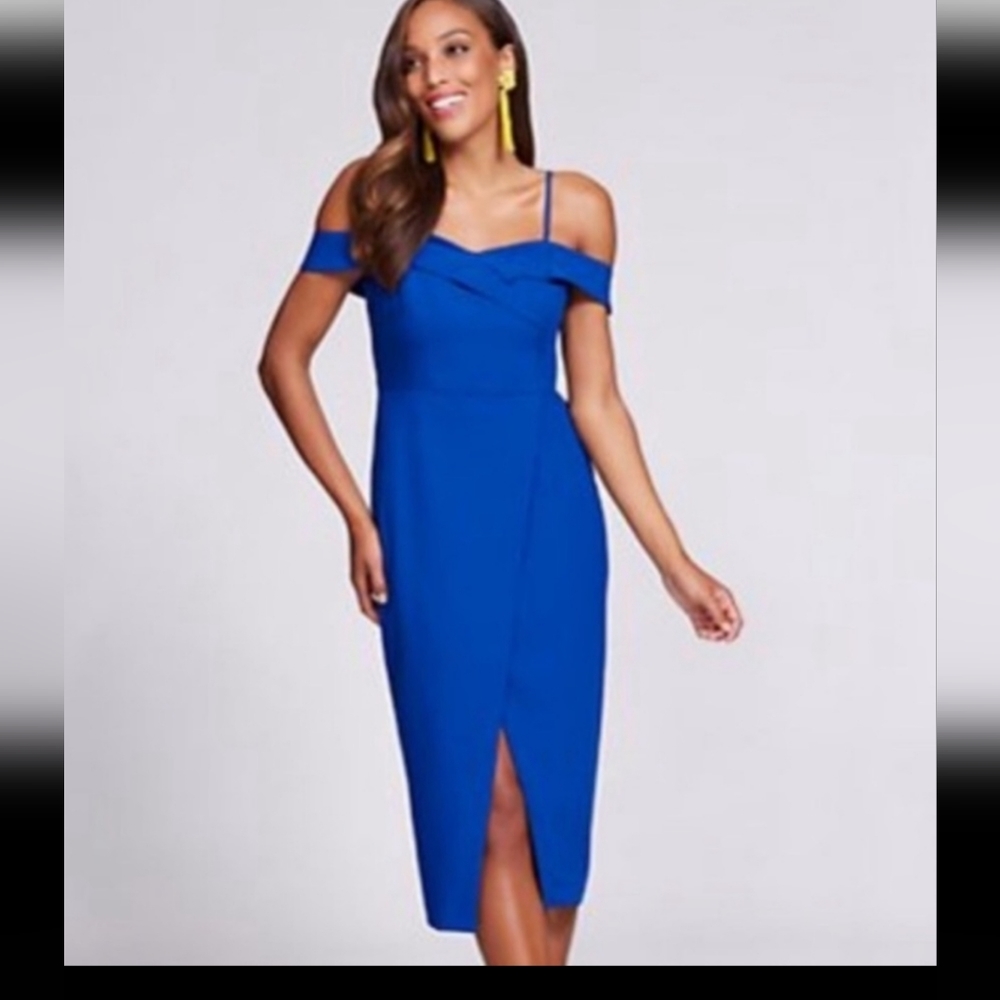 NWT Gabrielle Union Formal Blue  Dress Party Cocktail Homecoming Woman's  XS A19